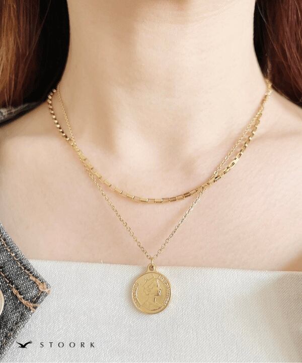 【再入荷】Coin Double Necklace