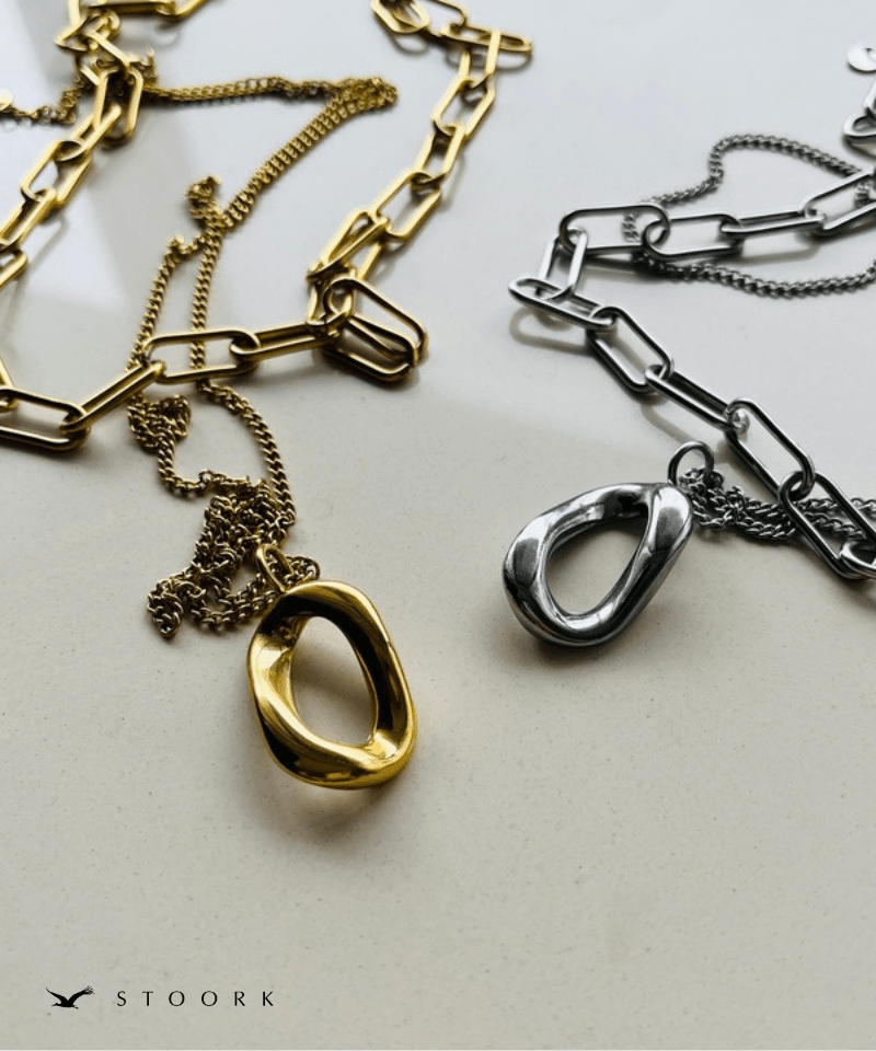 Circle Top Layered Necklace - stoork