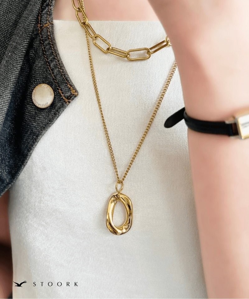 Circle Top Layered Necklace - stoork