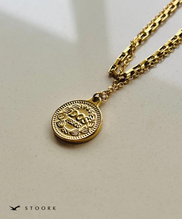 Coin Double Necklace | 金属アレルギー対応アクセサリー通販