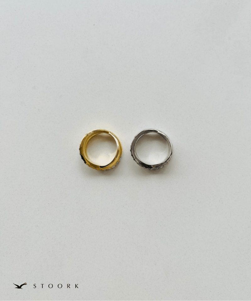 Cross Layer Stone Ring - stoork