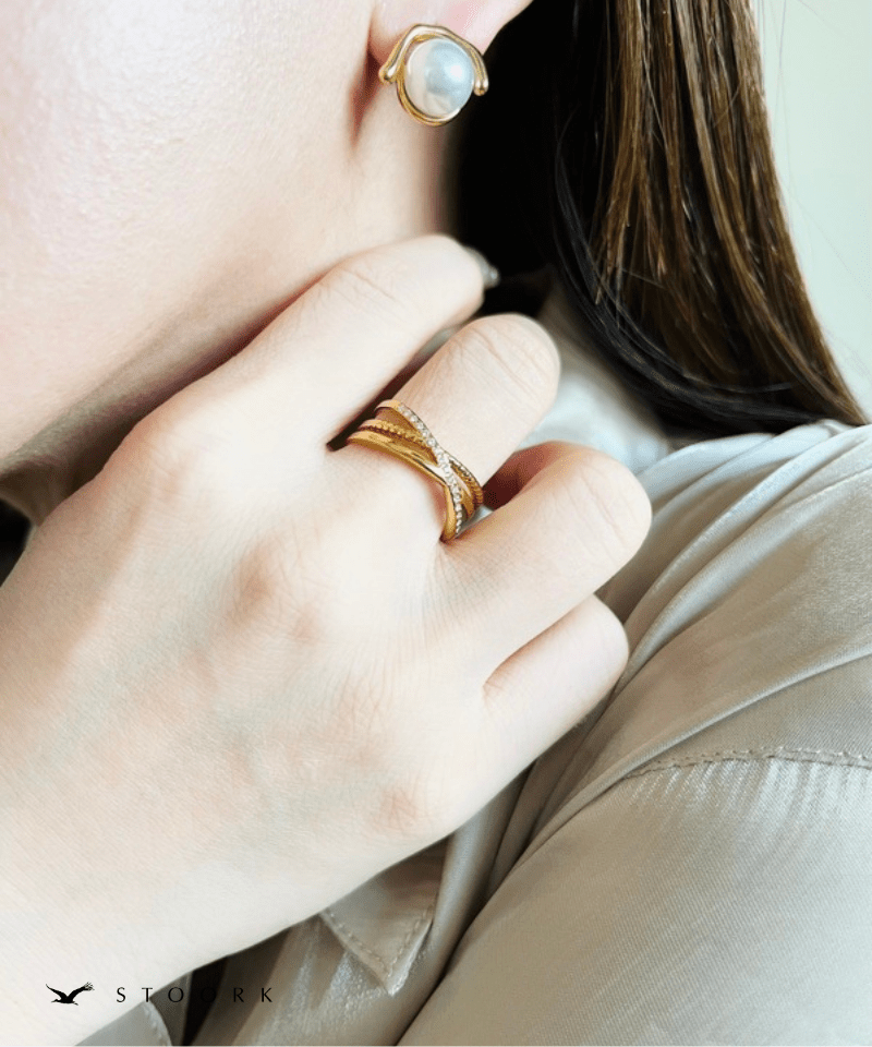 Cross Line Ring - stoork