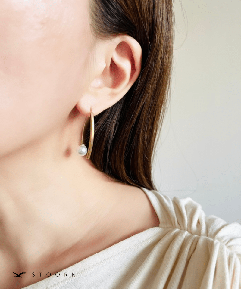 Curve Hook Pearl Pierce - stoork