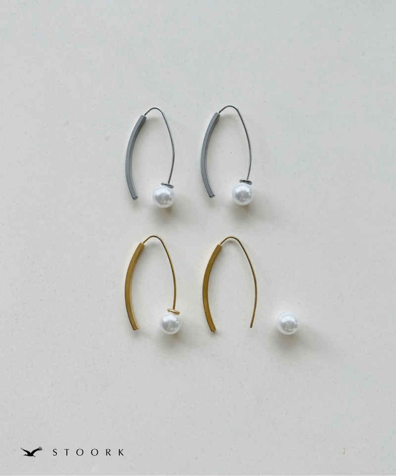 Curve Hook Pearl Pierce - stoork