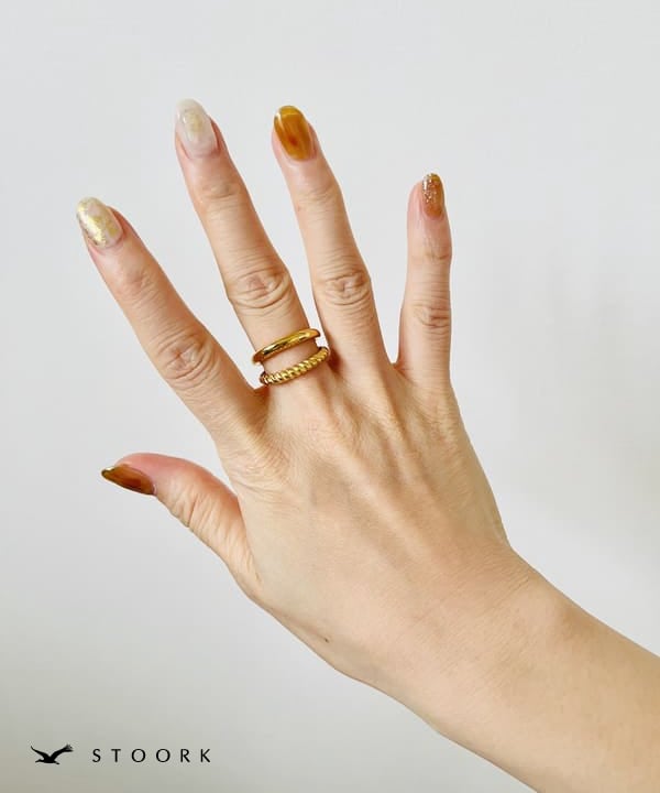 【再入荷】316L Dot Double Ring