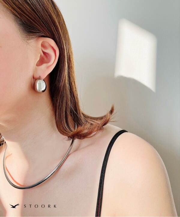 【再入荷】316L Volume Metal Curve Pierce