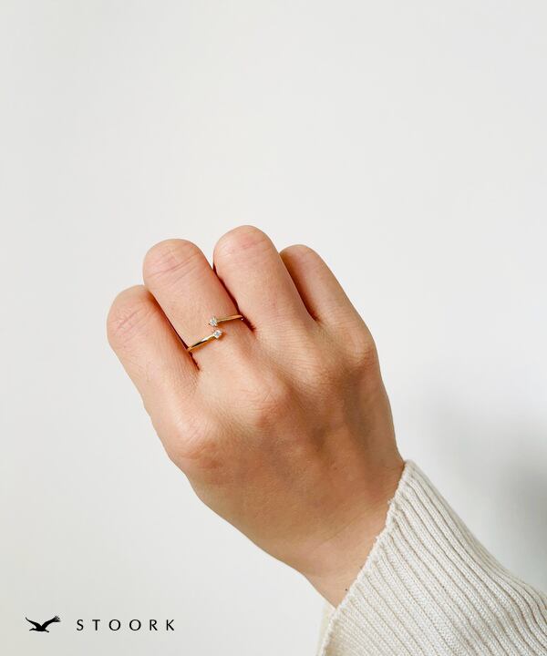 s925 Double Zirconia Ring