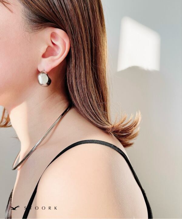 【再入荷】316L Volume Metal Curve Pierce
