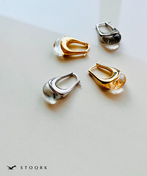 【再入荷】s925 Clear Metal Pierce