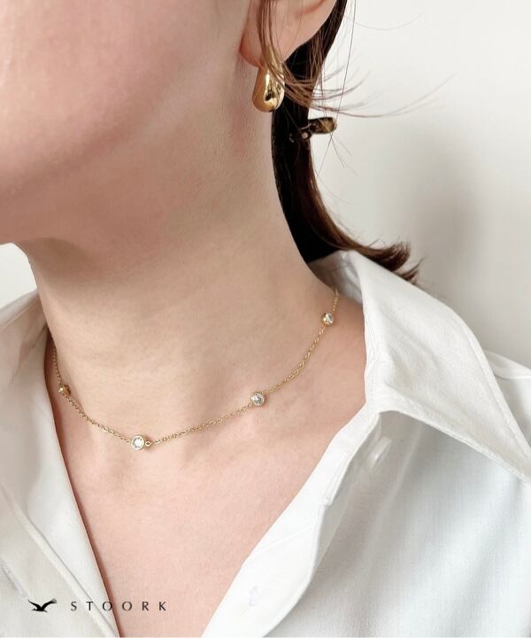 Zircon Station Necklace