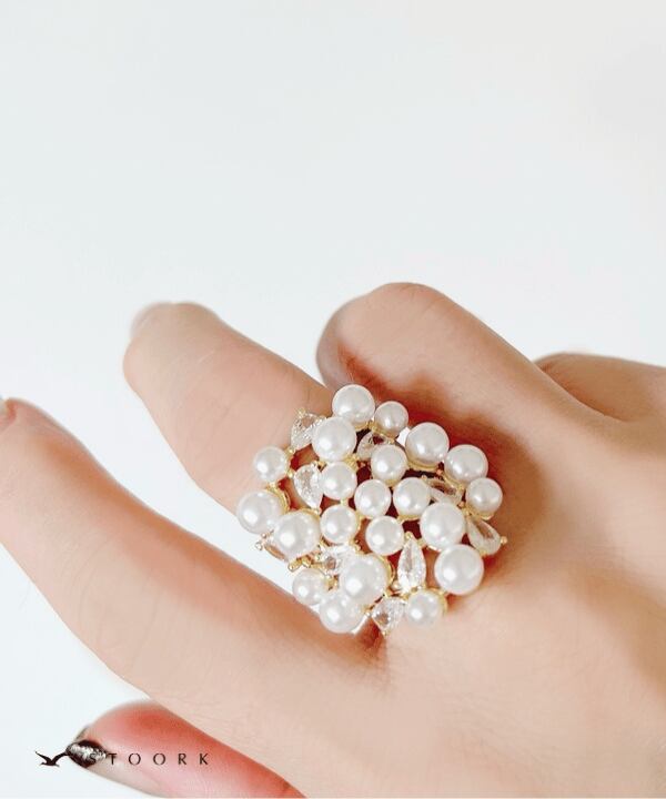 【再入荷】Volume Pearl Ring