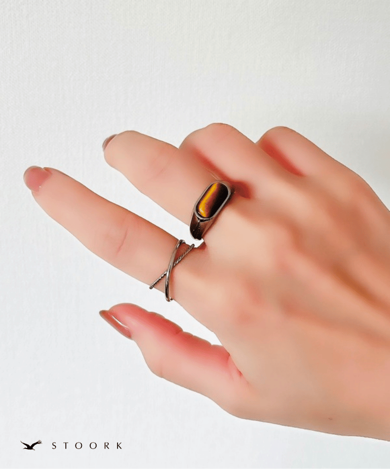Delicate Double Ring - stoork