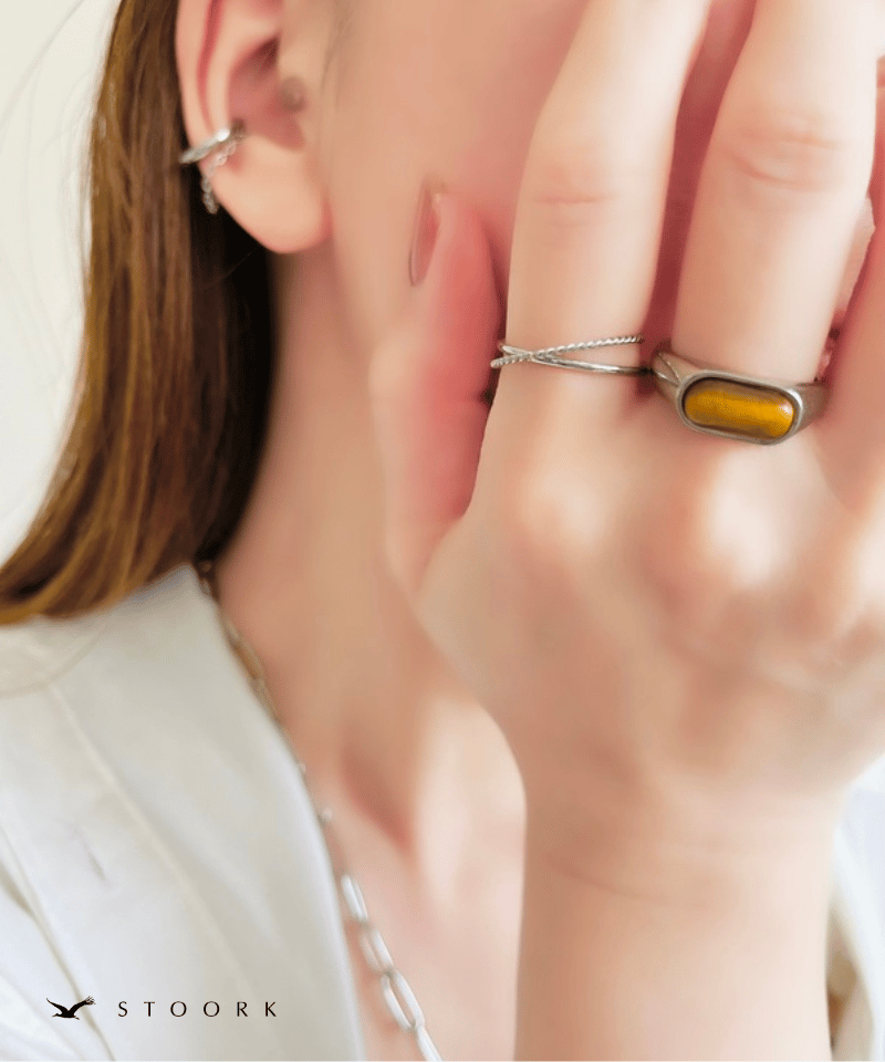 Delicate Double Ring - stoork