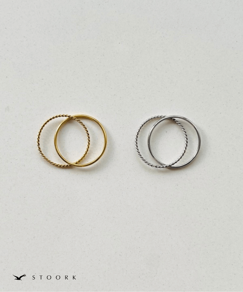 Delicate Double Ring - stoork