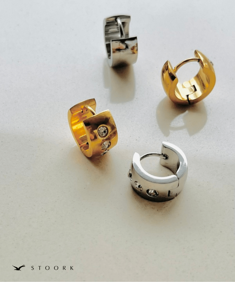 Dot Stone Hoop Pierce - stoork