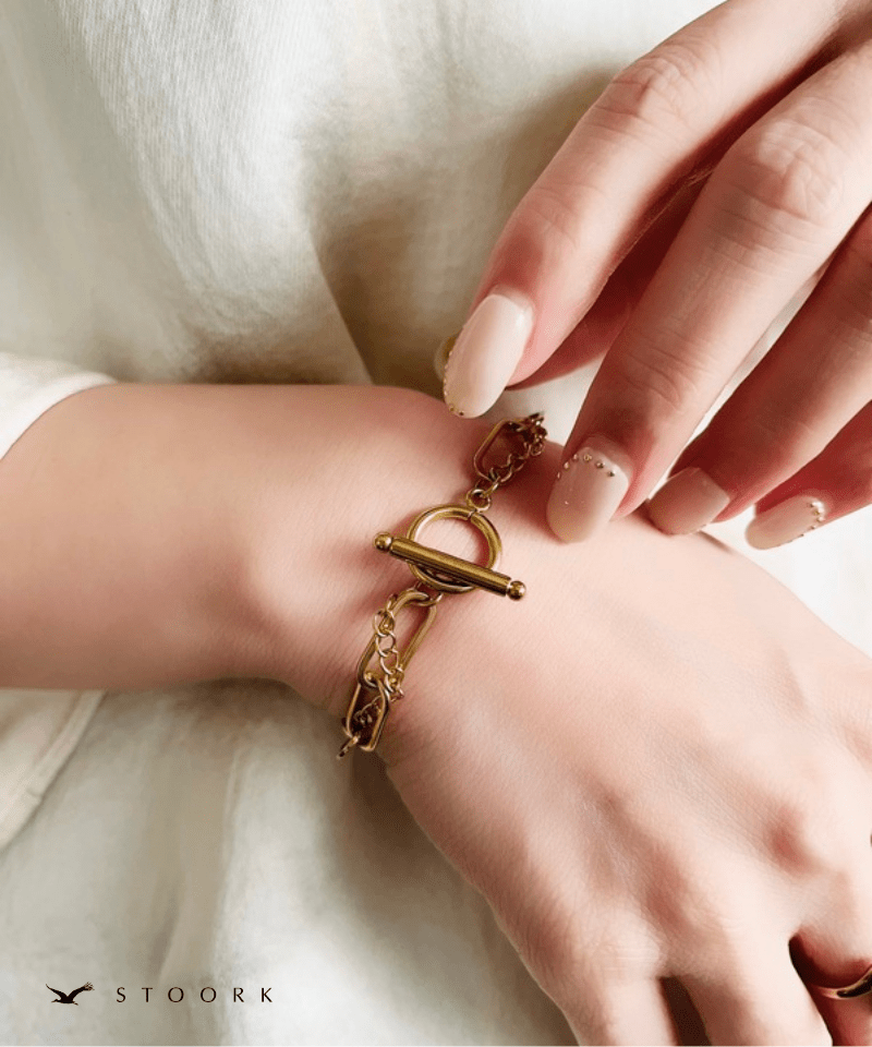 Double Chain Mantel Bracelet | 金属アレルギー対応アクセサリー通販