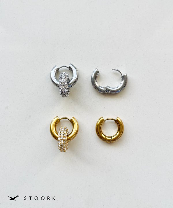 【再入荷】Double Hoop Pierce - stoork