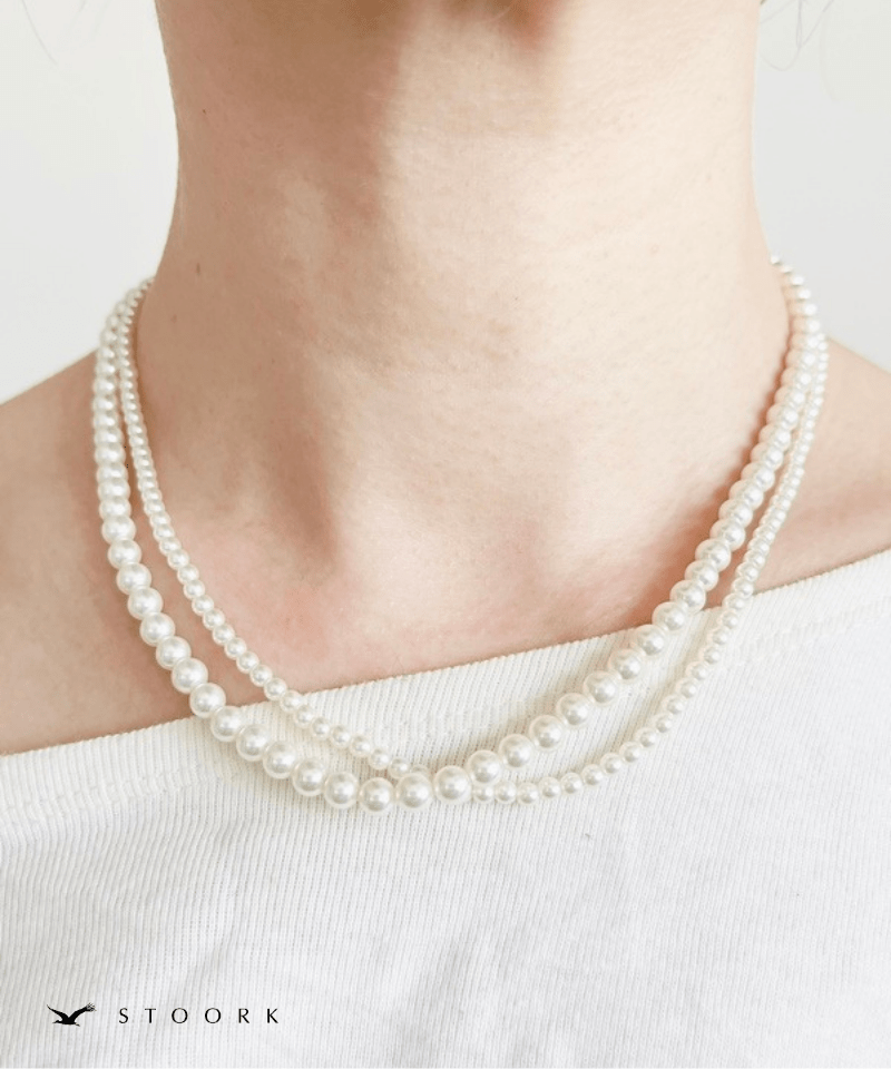 Double Layer Pearl Necklace - stoork