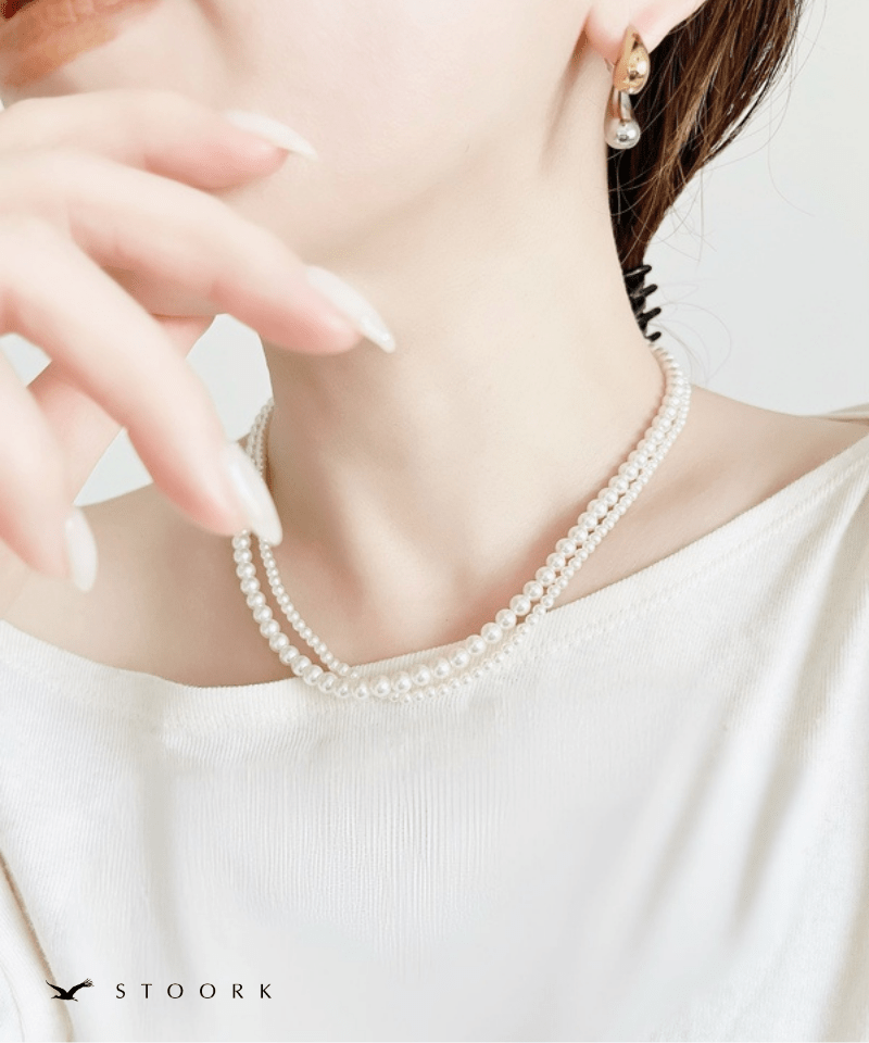 Double Layer Pearl Necklace - stoork