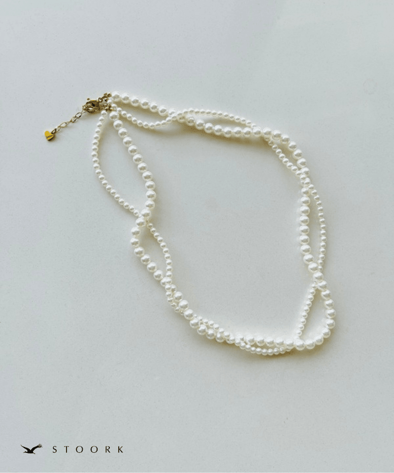 Double Layer Pearl Necklace - stoork
