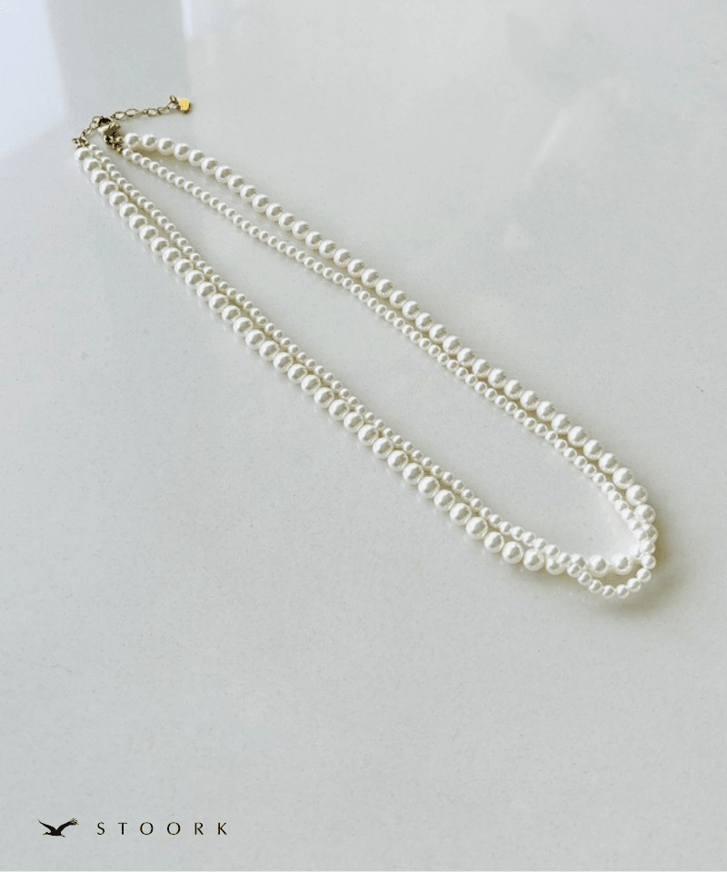 Double Layer Pearl Necklace - stoork