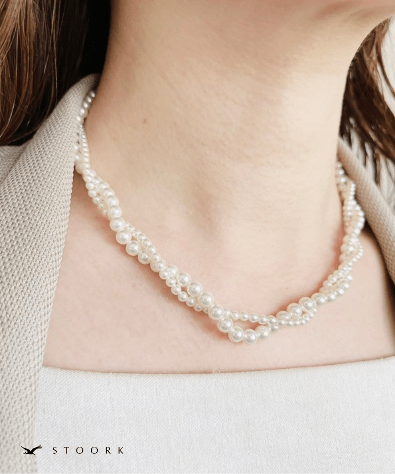 Double Layer Pearl Necklace - stoork