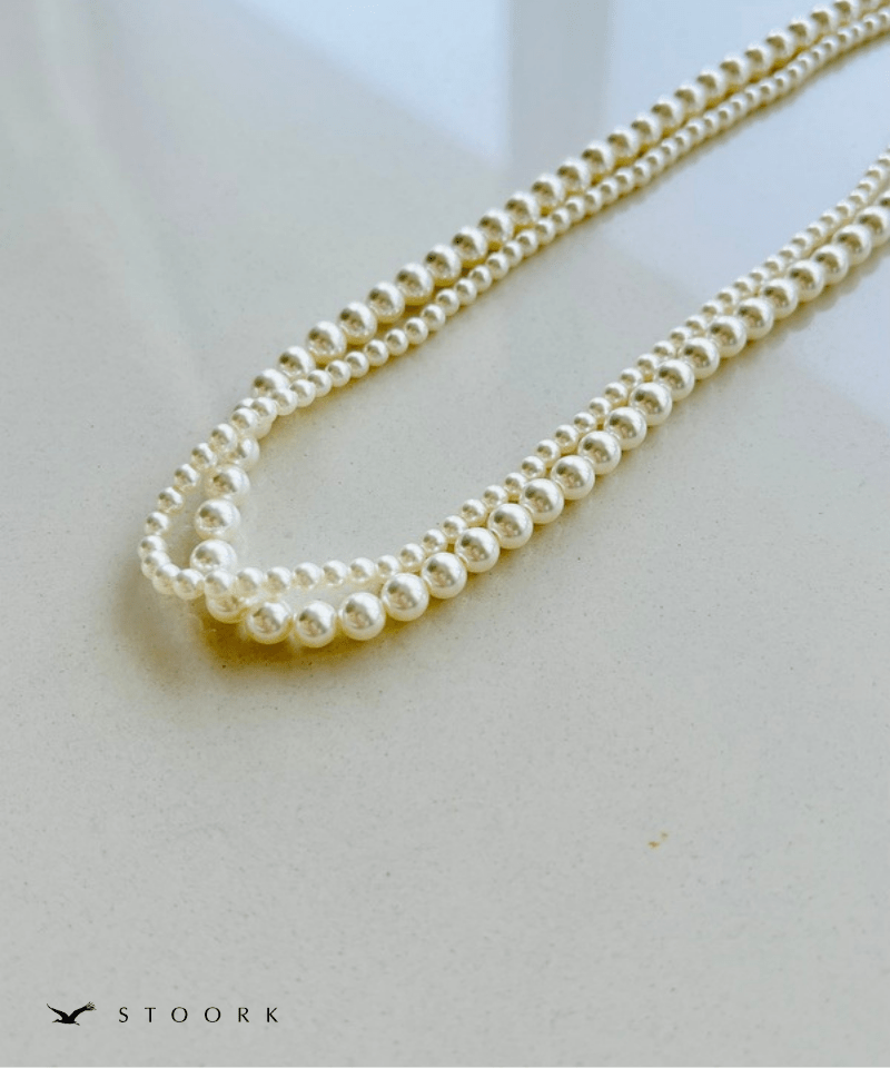 Double Layer Pearl Necklace - stoork