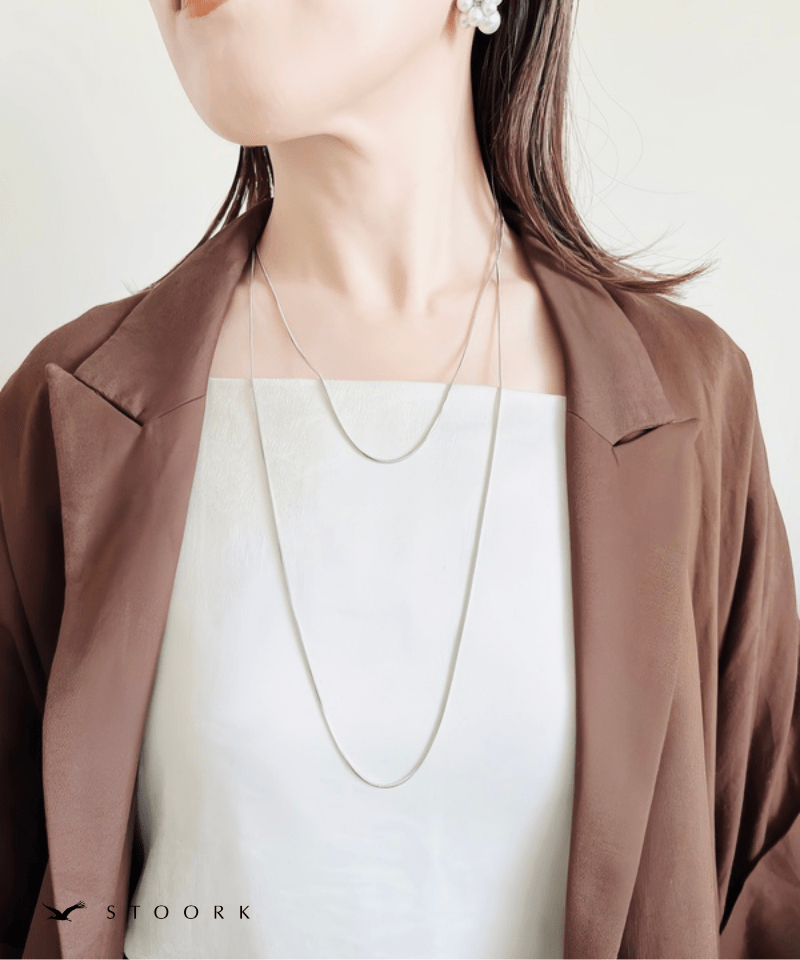 Double Layer Snake Chain Necklace - stoork
