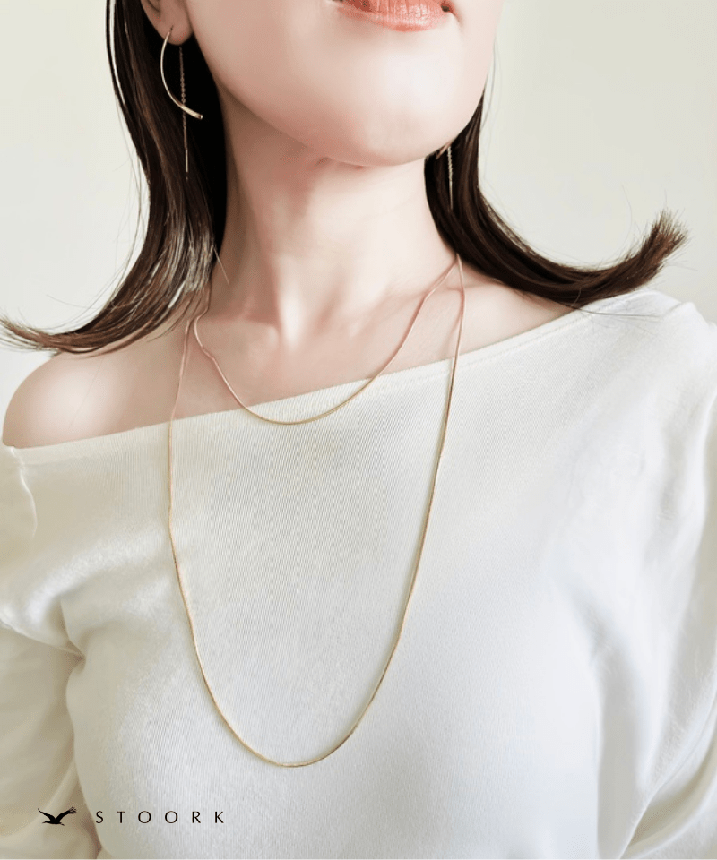 Double Layer Snake Chain Necklace - stoork