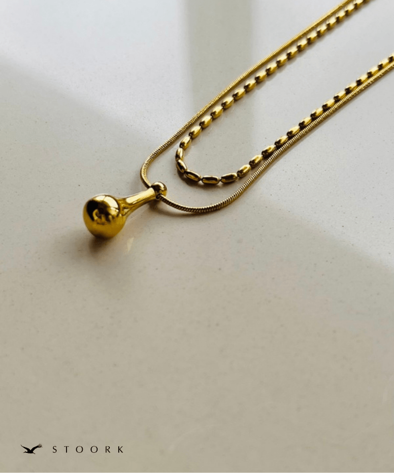 Double Line Drop Necklace - stoork