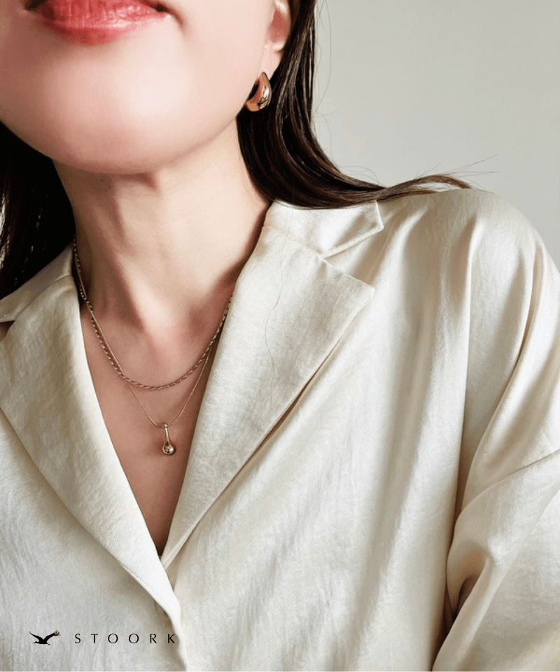 Double Line Drop Necklace - stoork