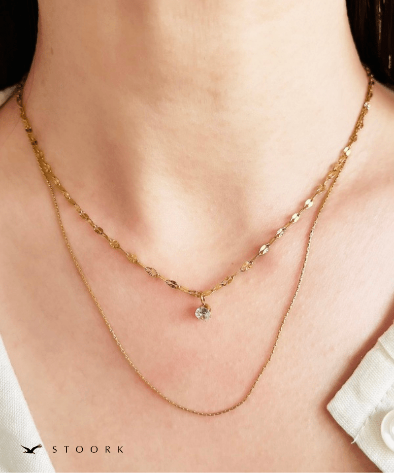 Double Row Zircon Necklace - stoork