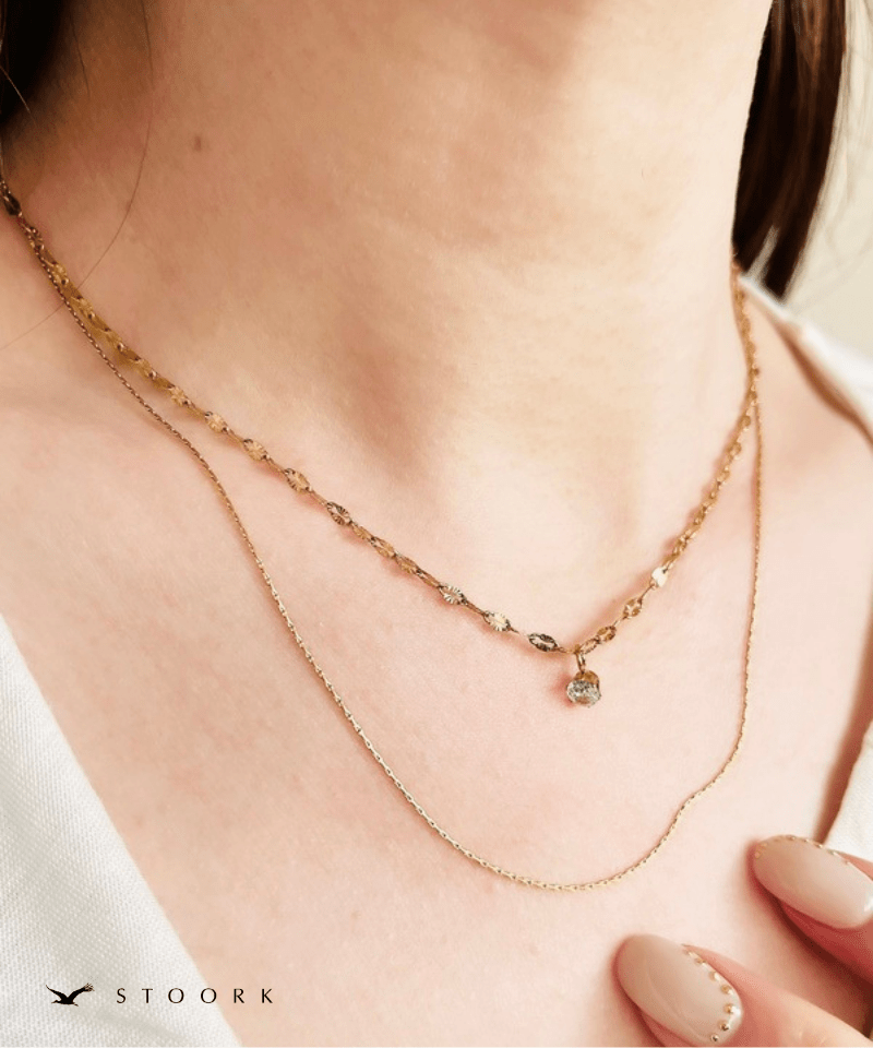 Double Row Zircon Necklace - stoork