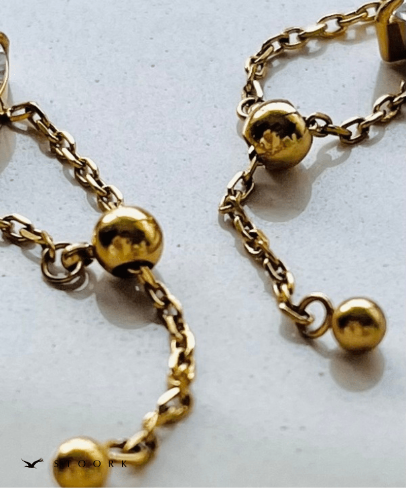 Drop Stone Chain Ring - stoork