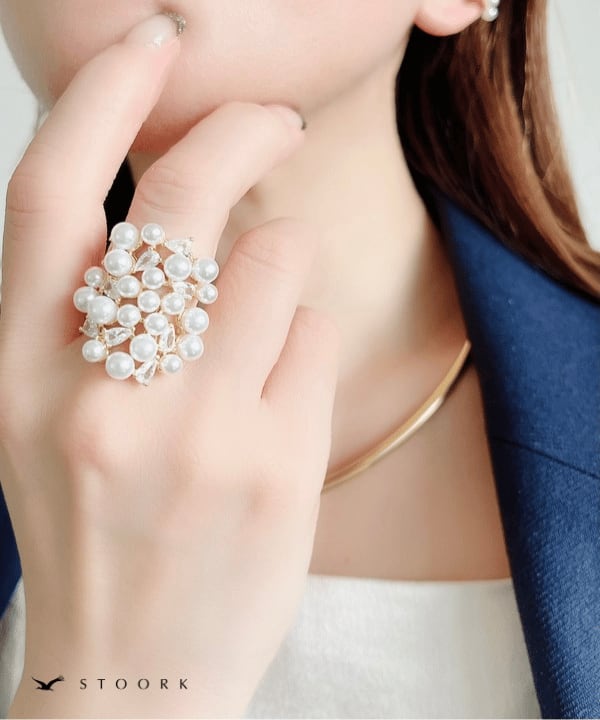 【再入荷】Volume Pearl Ring
