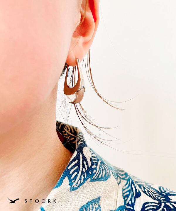 【再入荷】s925 Clear Metal Pierce