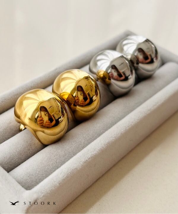 【再入荷】316L Volume Metal Curve Pierce