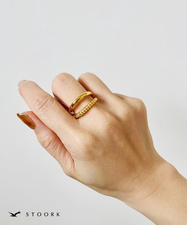 【再入荷】316L Dot Double Ring