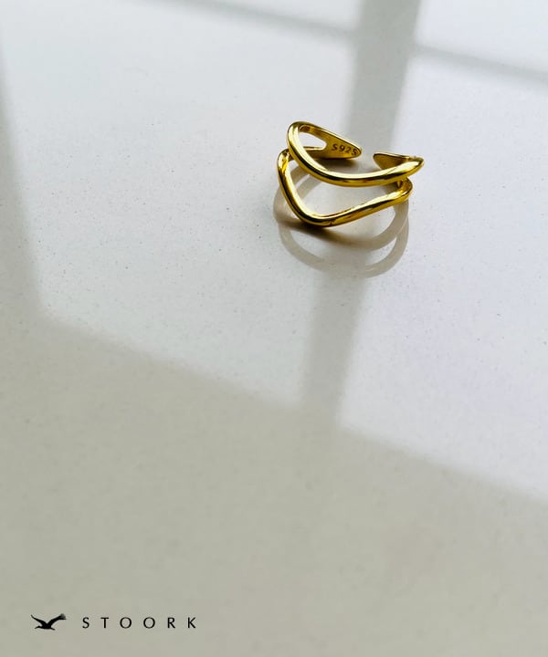 【再入荷】s925 Double Line Ring