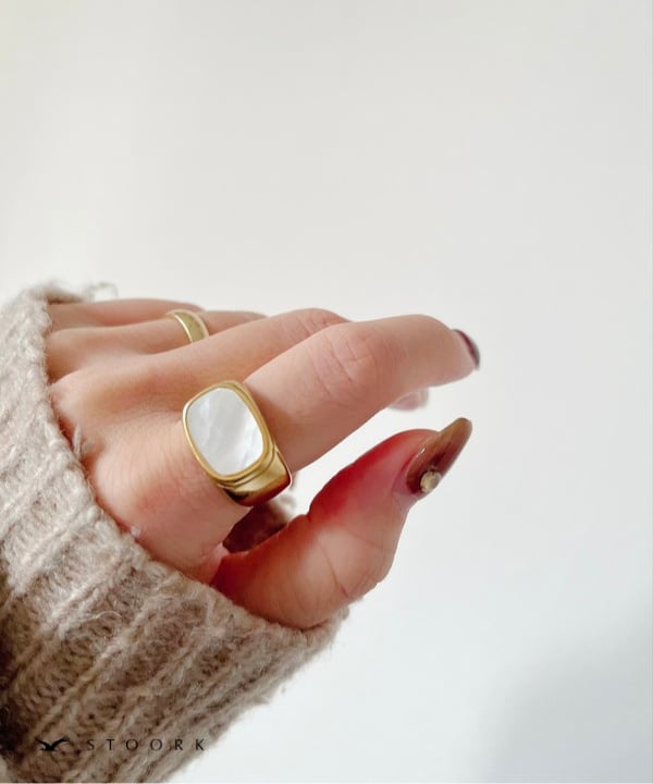 【再入荷】Square Top Ring