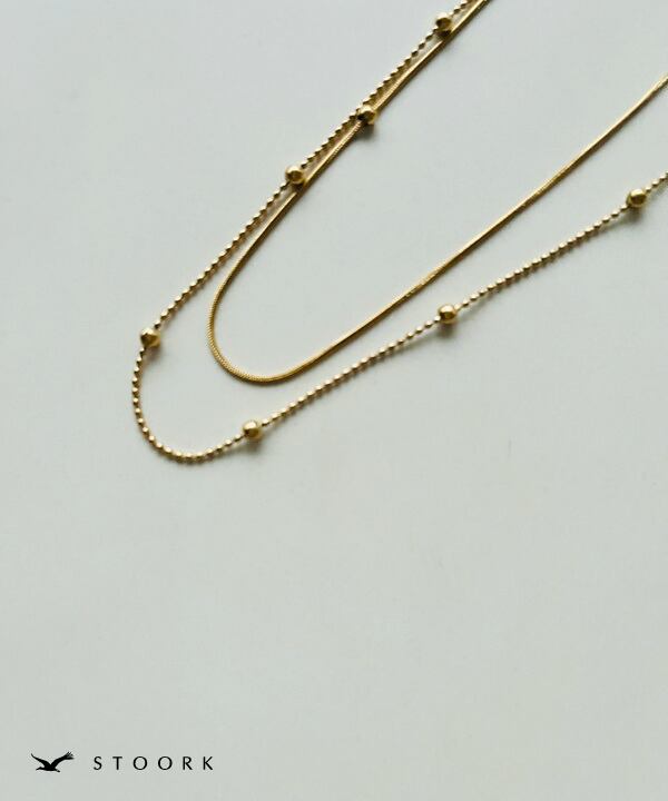 Dot Double Chain Necklace