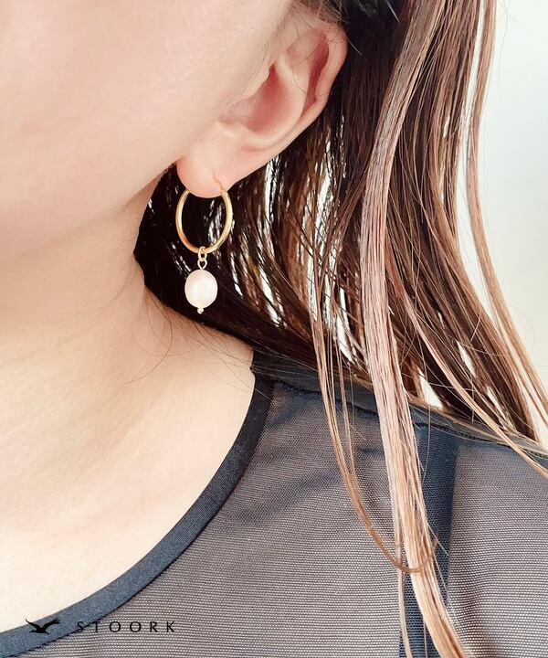 s925 Pearl Hoop Pierce