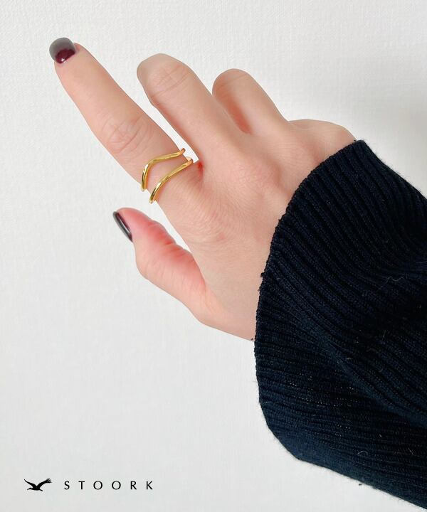 【再入荷】s925 Double Line Ring