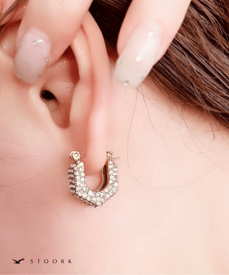 Glitz Hexagon Hoop Pierce - stoork