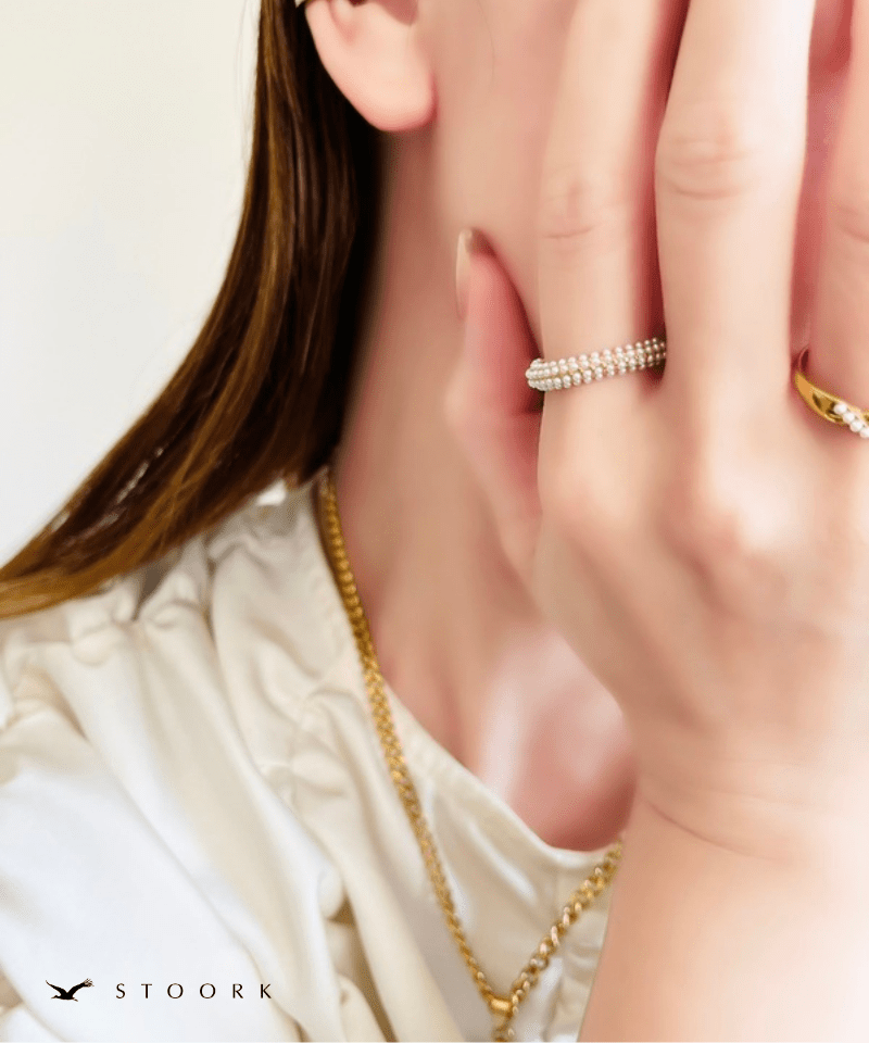 Half Pearl Fat Ring - stoork