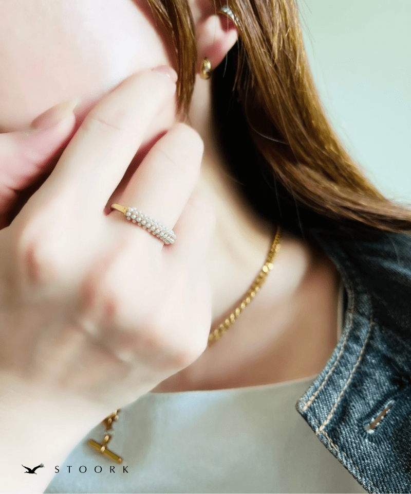 Half Pearl Fat Ring - stoork