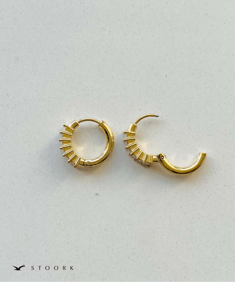 Half Zirconia Hoop Pierce - stoork