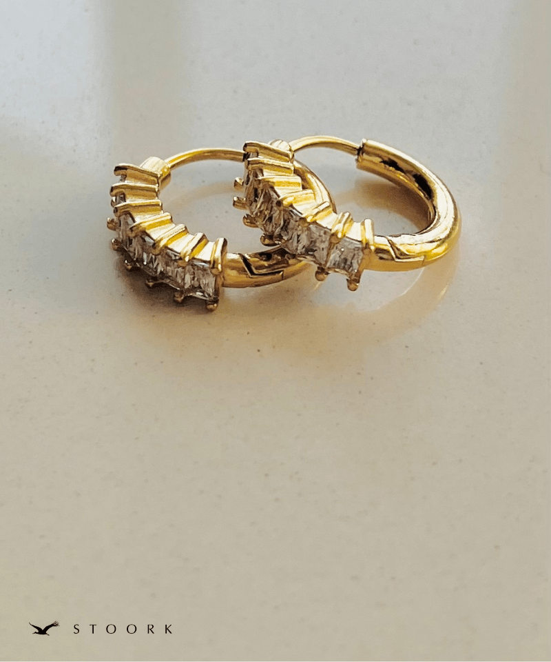 Half Zirconia Hoop Pierce - stoork