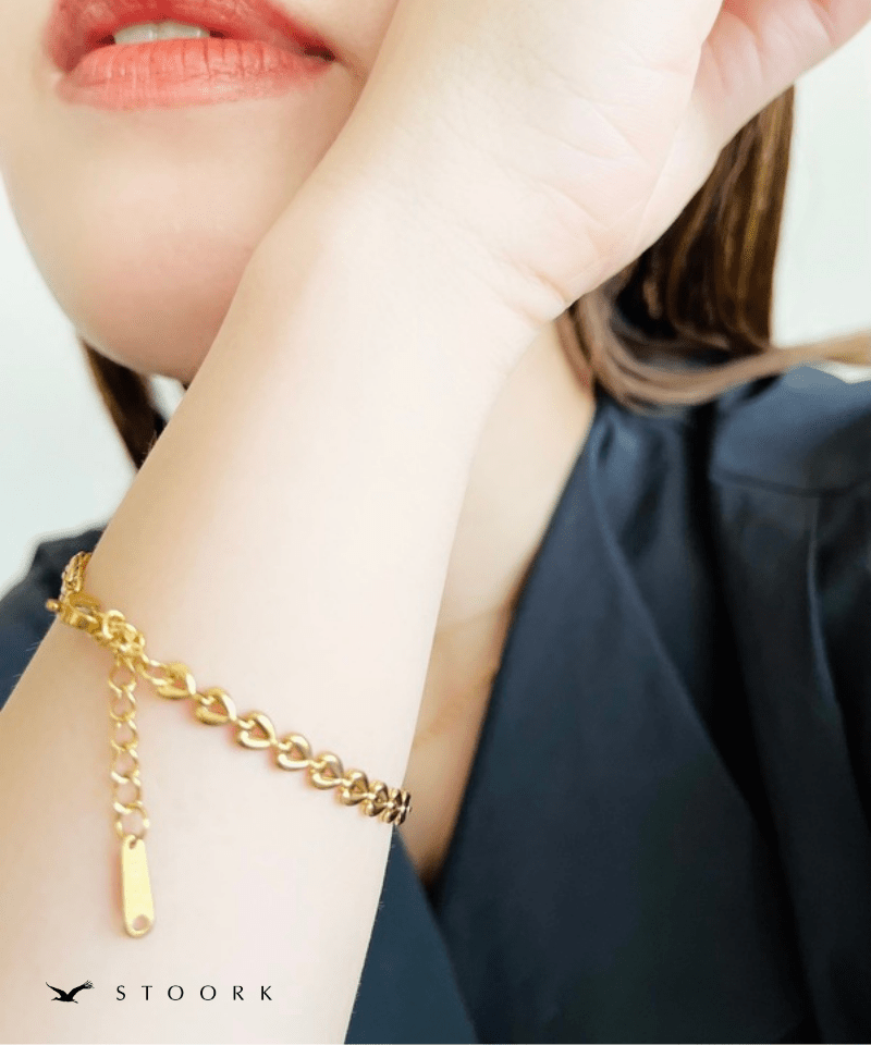 Heart Link Chain Bracelet - stoork