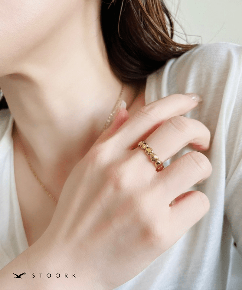 Heart Link Open Ring - stoork